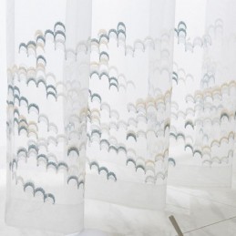 Embroidered Tulle Sheer Curtains Voile Organza For Living Room Bedroom