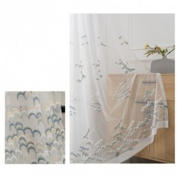 Embroidered Tulle Sheer Curtains Voile Organza For Living Room Bedroom