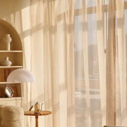 Beautiful Voile Curtain Made to Measure Curtain Solid Color Tulle For Living Room Bedroom