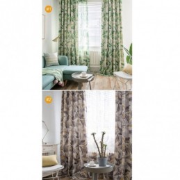 American Rural Curtain Made to Measure Curtain Bedroom Printed Green Environment Protective Fabric