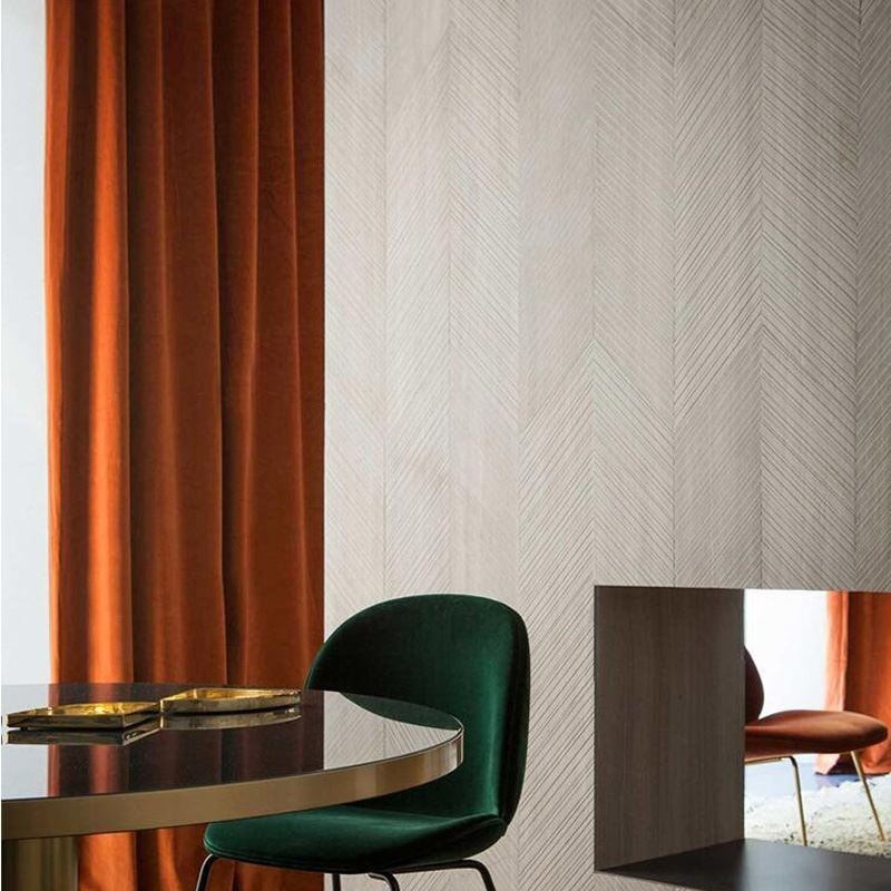 Minimalist Flannels Blackout Curtain Made to Measure Curtain Pumpkin Orange Color Living Room Restaurant