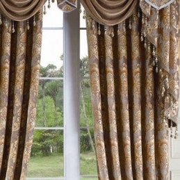 Luxury Chenille Jacquard Window Curtain Made to Measure Curtain Elegant Design For Bedroom Decorative