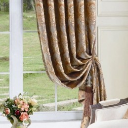 Luxury Chenille Jacquard Window Curtain Made to Measure Curtain Elegant Design For Bedroom Decorative
