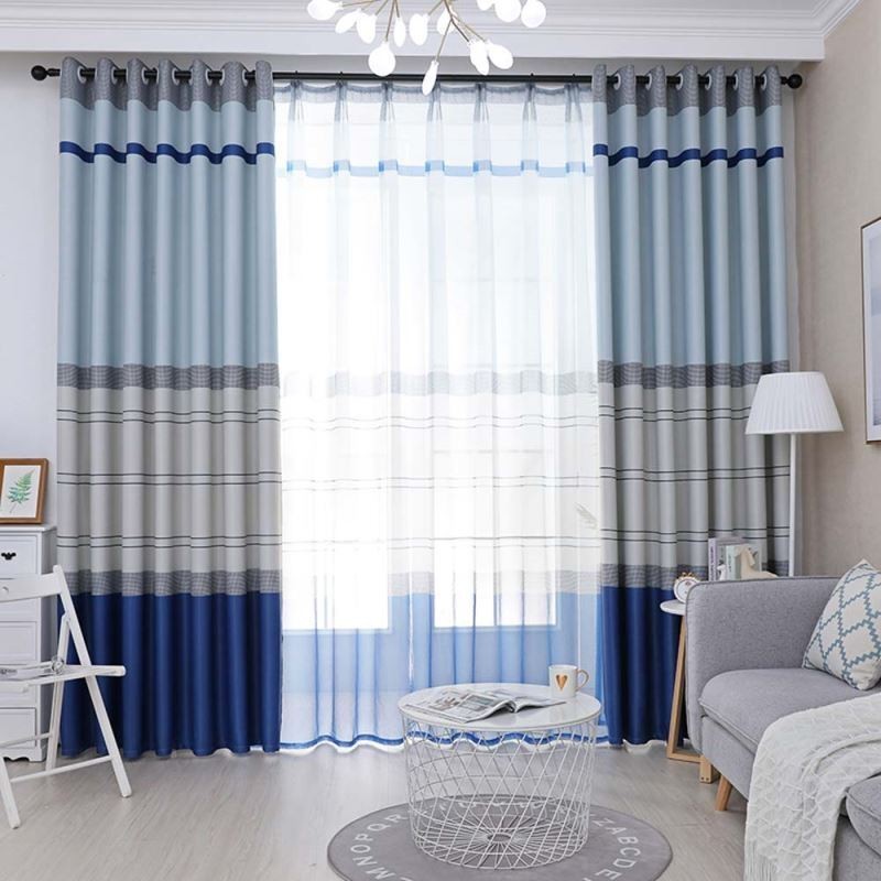 Nordic Blackout Curtain Made to Measure Curtain Stripes Printed Bedroom