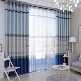 Nordic Blackout Curtain Made to Measure Curtain Stripes Printed Bedroom