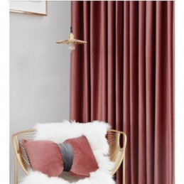 Minimalist Red Flannels Blackout Curtain Made to Measure Curtain Solid Color Fabric Living Room Bedroom