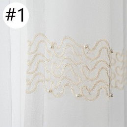 Embroidered Sheer Tulle Curtains Transparent Drapes Cortinas For Living Room