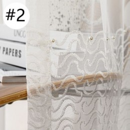Embroidered Sheer Tulle Curtains Transparent Drapes Cortinas For Living Room