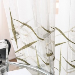 European Embroidered Sheer Curtain Made to Measure Curtain Tulle Luxury Voile Curtains For Living Room