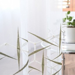 European Embroidered Sheer Curtain Made to Measure Curtain Tulle Luxury Voile Curtains For Living Room