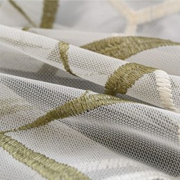 European Embroidered Sheer Curtain Made to Measure Curtain Tulle Luxury Voile Curtains For Living Room