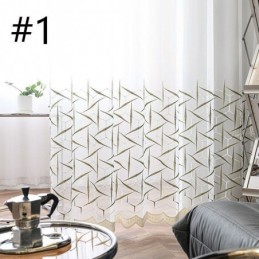 European Embroidered Sheer Curtain Made to Measure Curtain Tulle Luxury Voile Curtains For Living Room