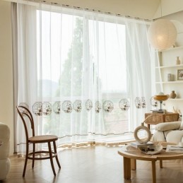 Luxury White Sheer Curtain...