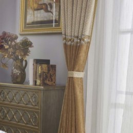 Modern Chenille Curtain Made to Measure Curtain Simple Splicing Jacquard Living Room Bedroom Fabric