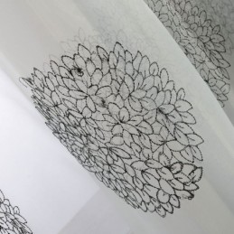 Breathable Sheer Curtain Made to Measure Curtain Flower Cluster Embroidery Living Room