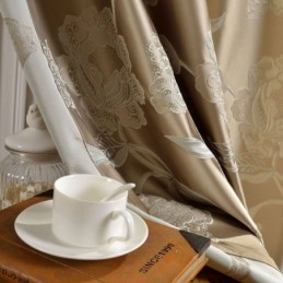 European Luxury Max Blackout Curtain Made to Measure Curtain Peony Flower Bedroom