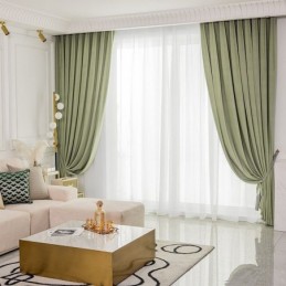 Simple Velvet Curtain Made to Measure Curtain Solid Color Shading Curtains For Living Room Bedroom