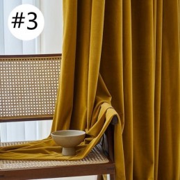 Simple Velvet Curtain Made to Measure Curtain Solid Color Shading Curtains For Living Room Bedroom