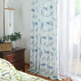 Semi Blackout Curtain Made to Measure Curtain Fish Printed Kids Room Living