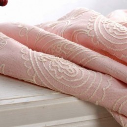 Vintage Semi Blackout Curtain Made to Measure Curtain Luxury Embroidery Living Room