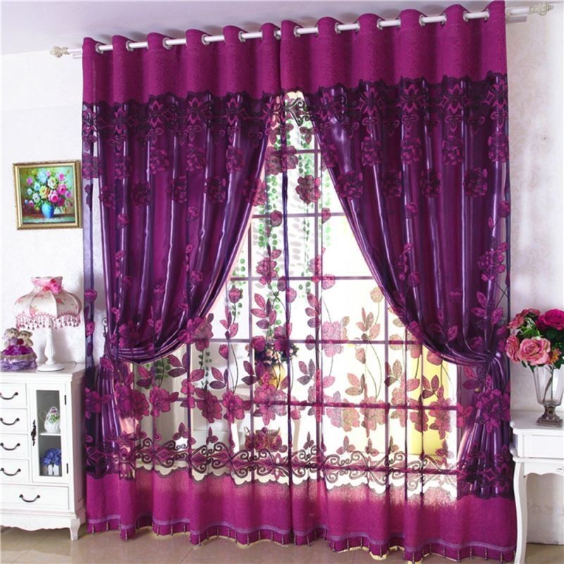 Breathable Sheer Curtain Made to Measure Curtain Jacquard Window Treatment
