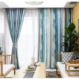 Modern Max Blackout Curtain Made to Measure Curtain Thicken Ink Printed Bedroom