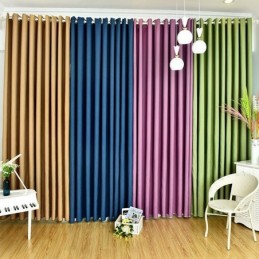 Velvet Curtains Solid Color Darkening For Living Room
