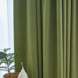 Luxury Geometric Curtains Modern Embossing Blackout For Bedroom
