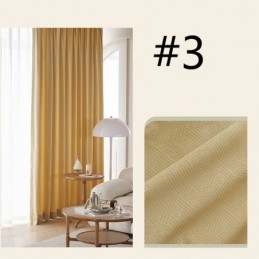 Luxury Geometric Curtains Modern Embossing Blackout For Bedroom