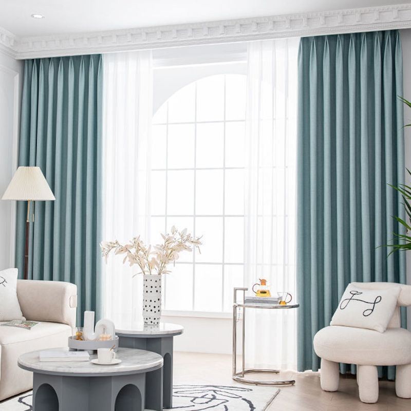 Modern Solid Color Curtain Made to Measure Curtain Blackout Curtains Drape For Living Room