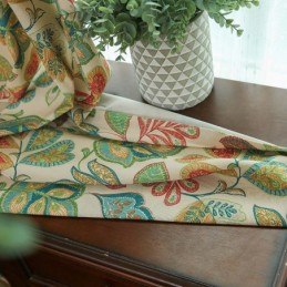American Retro Curtain Made to Measure Curtain Abstract Flower Printing Bedroom Living Room Semi Blackout Fabric