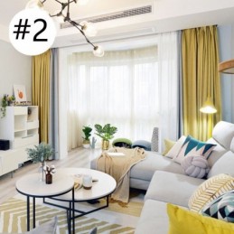 Nordic Solid Color Thick Stitching Blackout Curtain Made to Measure Curtain Cloth Living Room Bedroom