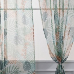 Leaves Printed Curtain Made to Measure Curtain Tulle Sheer For Living Room Bedroom