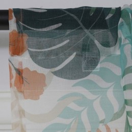 Leaves Printed Curtain Made to Measure Curtain Tulle Sheer For Living Room Bedroom