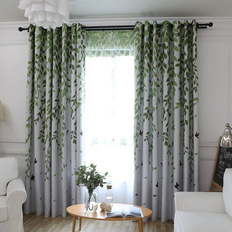 Curtain Made to Measure Curtain Fresh Leaf Pattern Window