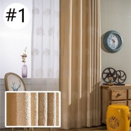 Elegant Tree Pattern Embroidered Curtain Made to Measure Curtain Blackout Window Curtains Drapes For Living Room